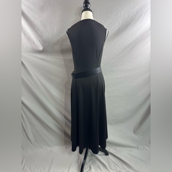 A Line Sleeveless Asymmetrical Hem Dress Black - Picture 11 of 11